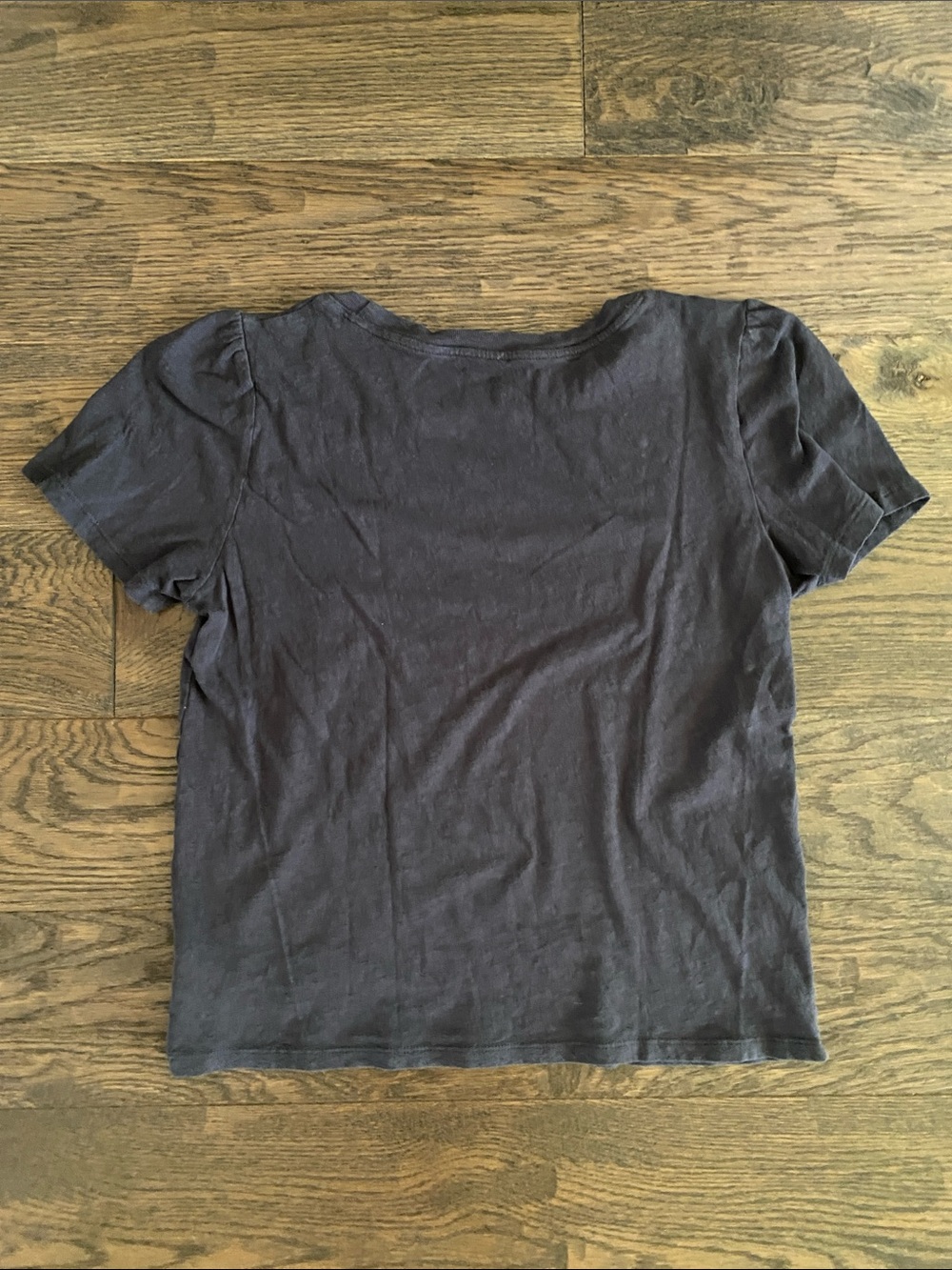 American Eagle Outfitters Women's Dark Gray Puff Sleeve Tee - Picture 3 of 3